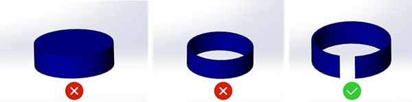 Ranhura de libertação vertical